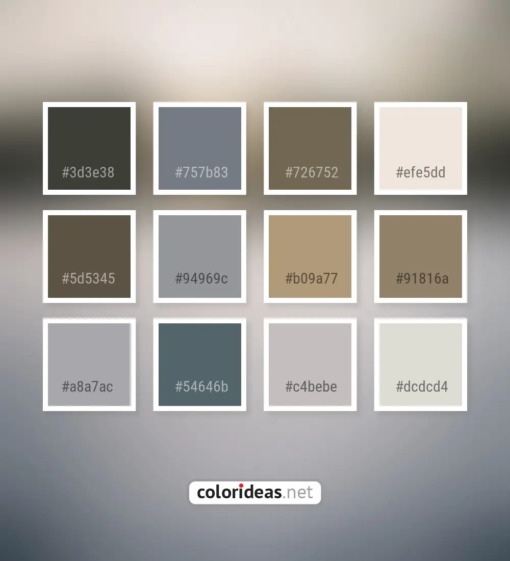 Corduroy Gray Pewter Light Slate Gray Color Palette | Color palette ideas