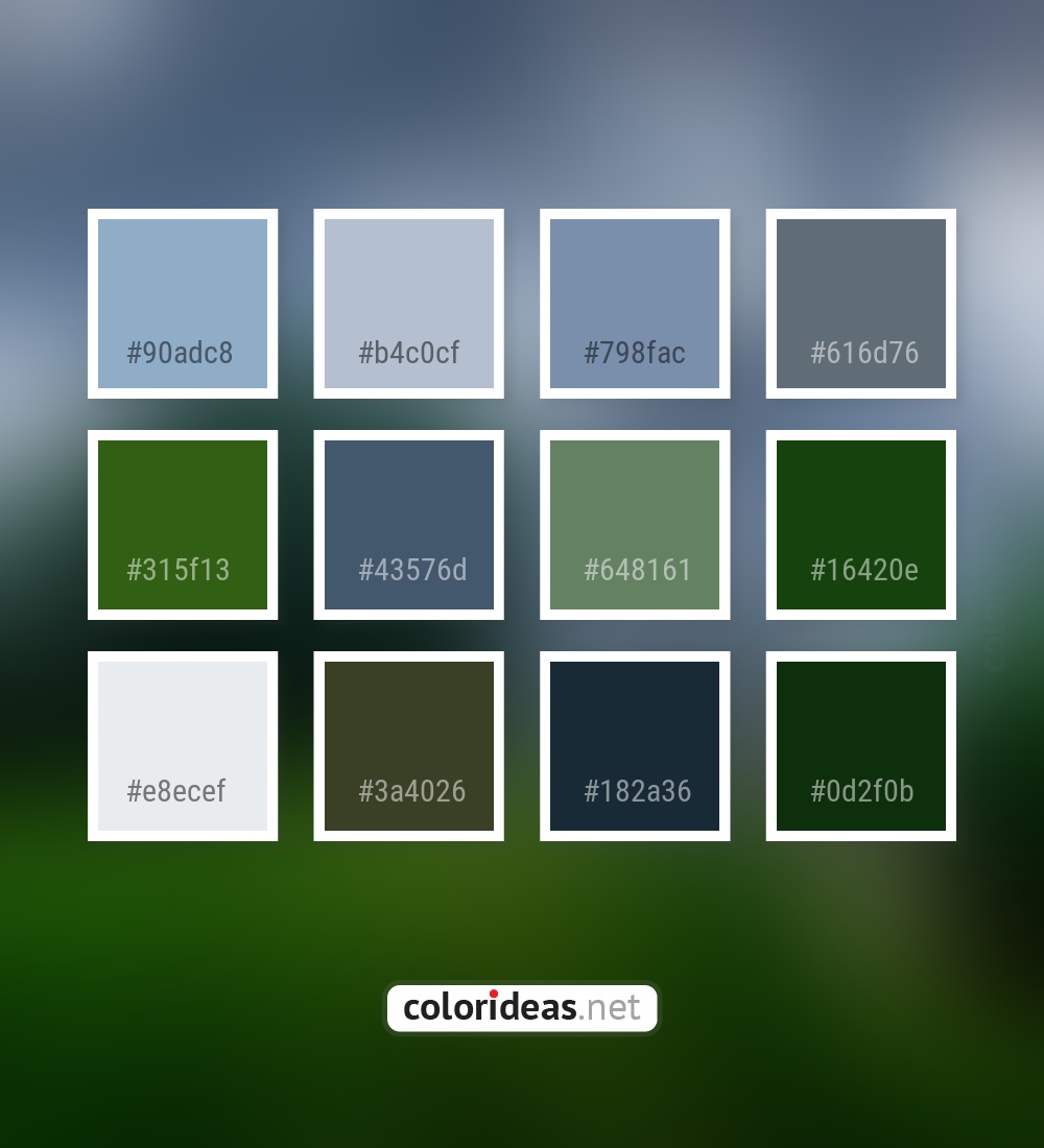 Polo Blue Purple Dark Gray Smoked Forest Green Color Palette Color Palette Ideas